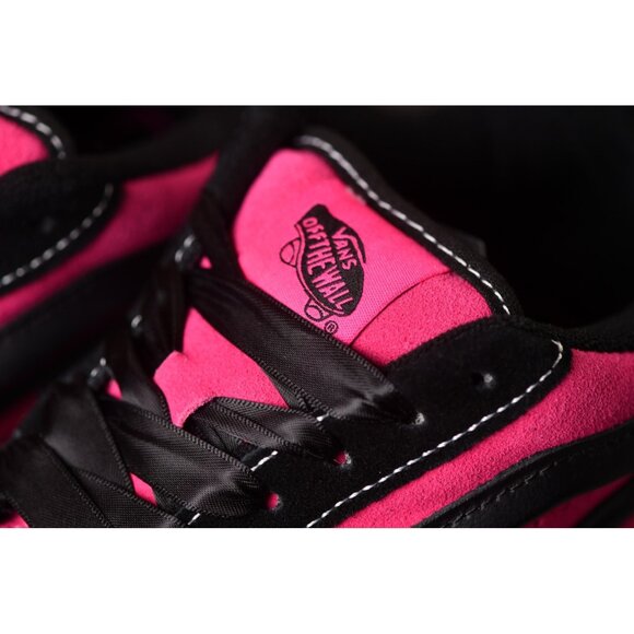 New! Size: 7.5 Women | VANS Knu Skate Platform Stacked | Black/Pink Satin - Picture 4 of 16
